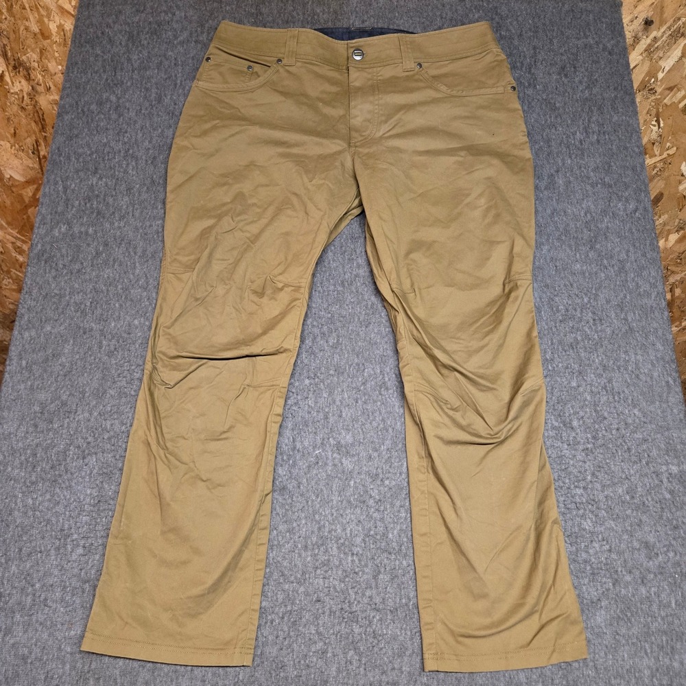 KUHL Rydr Lite Pants Mens 38x30 Brown Klassik Fit Articulated Knee Hiking Work